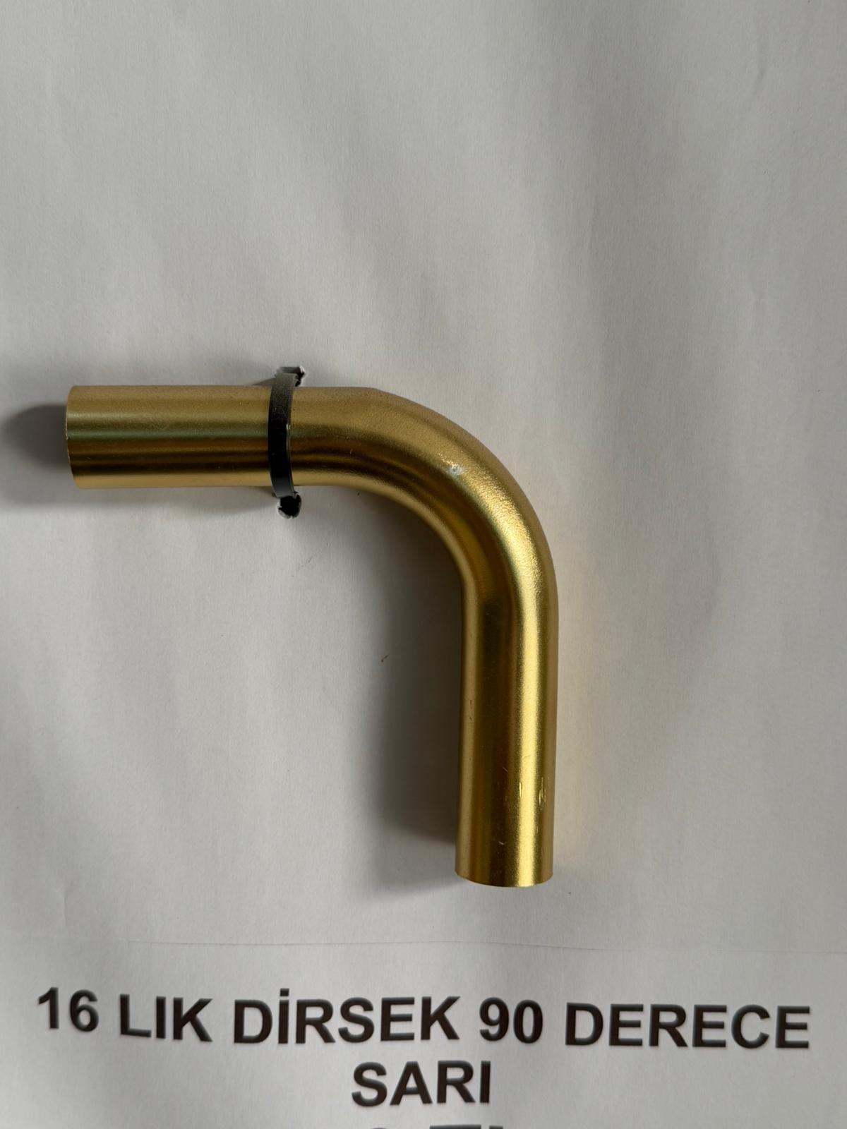 16 Lık Dirsek 90 Derece Sarı / Bronz